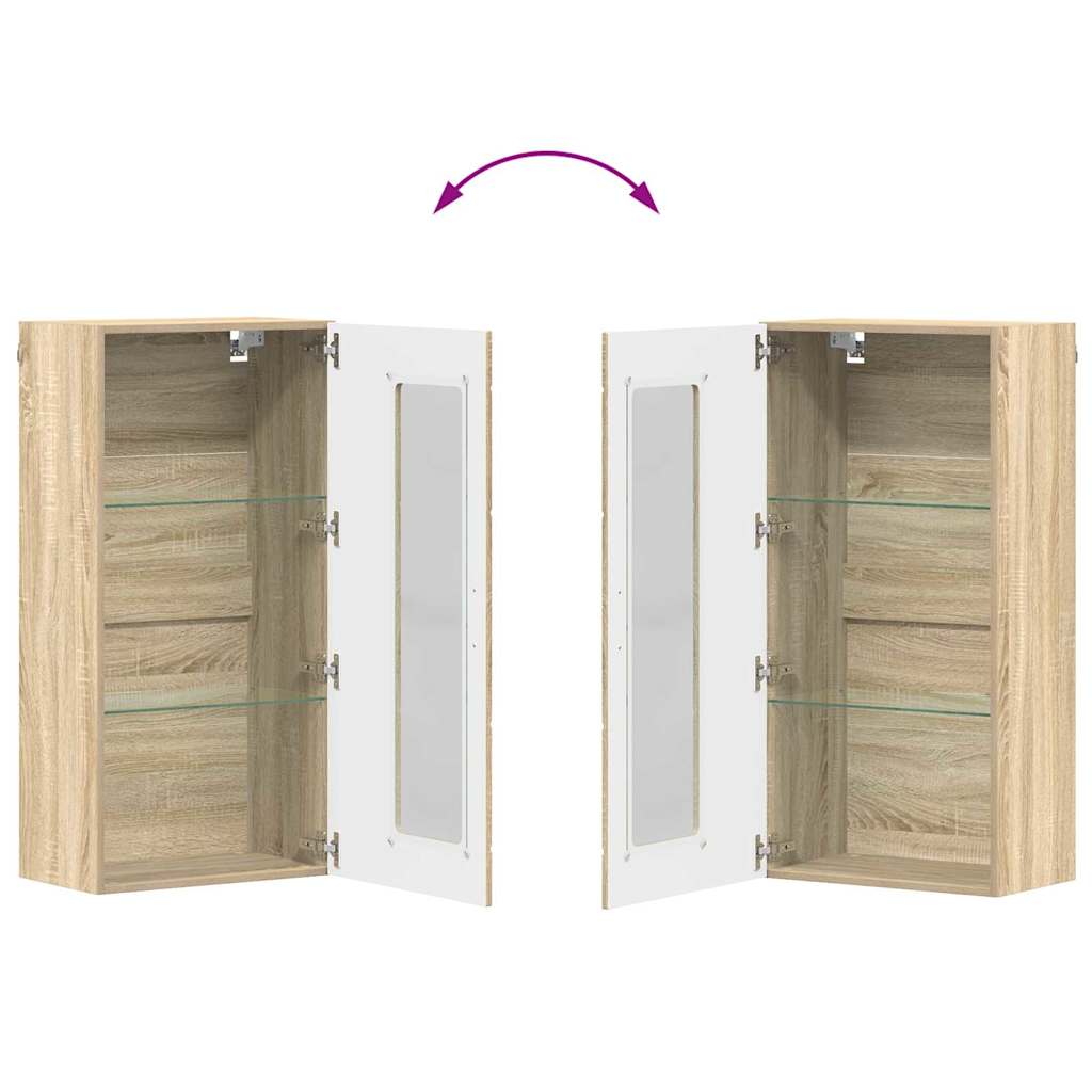 Highboard mit Regal FLORIN Weiß 60 x 35 x 182 cm Holzwerkstoff