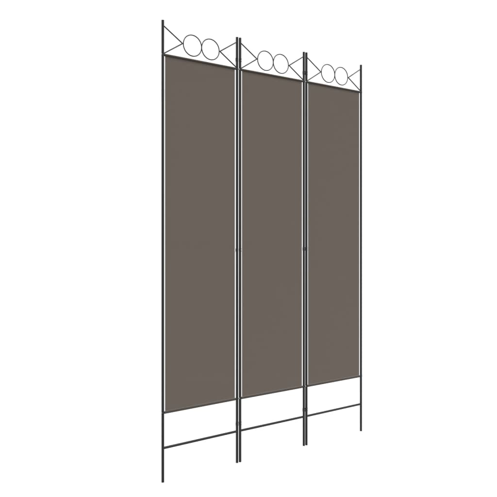 3-teiliger Raumteiler Beige 120 x 200 cm Stoff