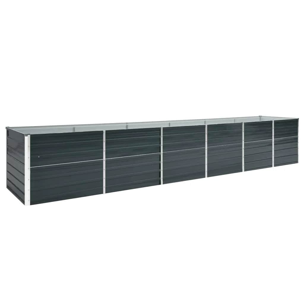 Hochbeet Anthrazit 160 x 80 x 77 cm Verzinkter Stahl