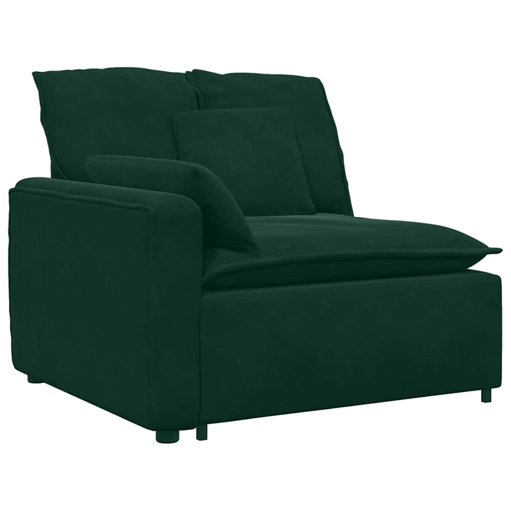 Modulares Sofa mit Kissen Blau