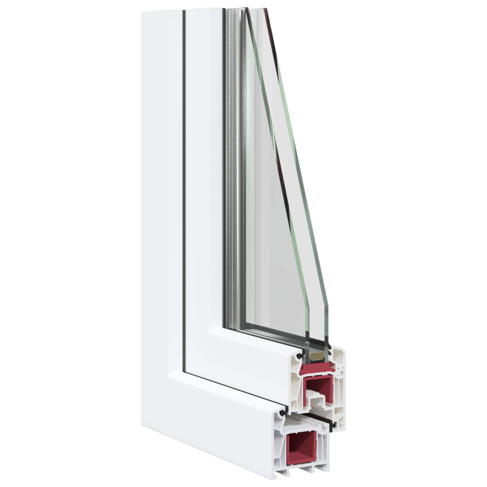 Kellerfenster RISOR 50 x 50 cm PVC und Glas Weiß