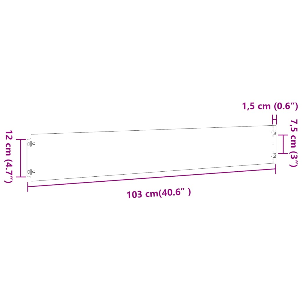 Raseneinfassung 10 pcs 10 x 103 cm Wetterfeststahl Rostig