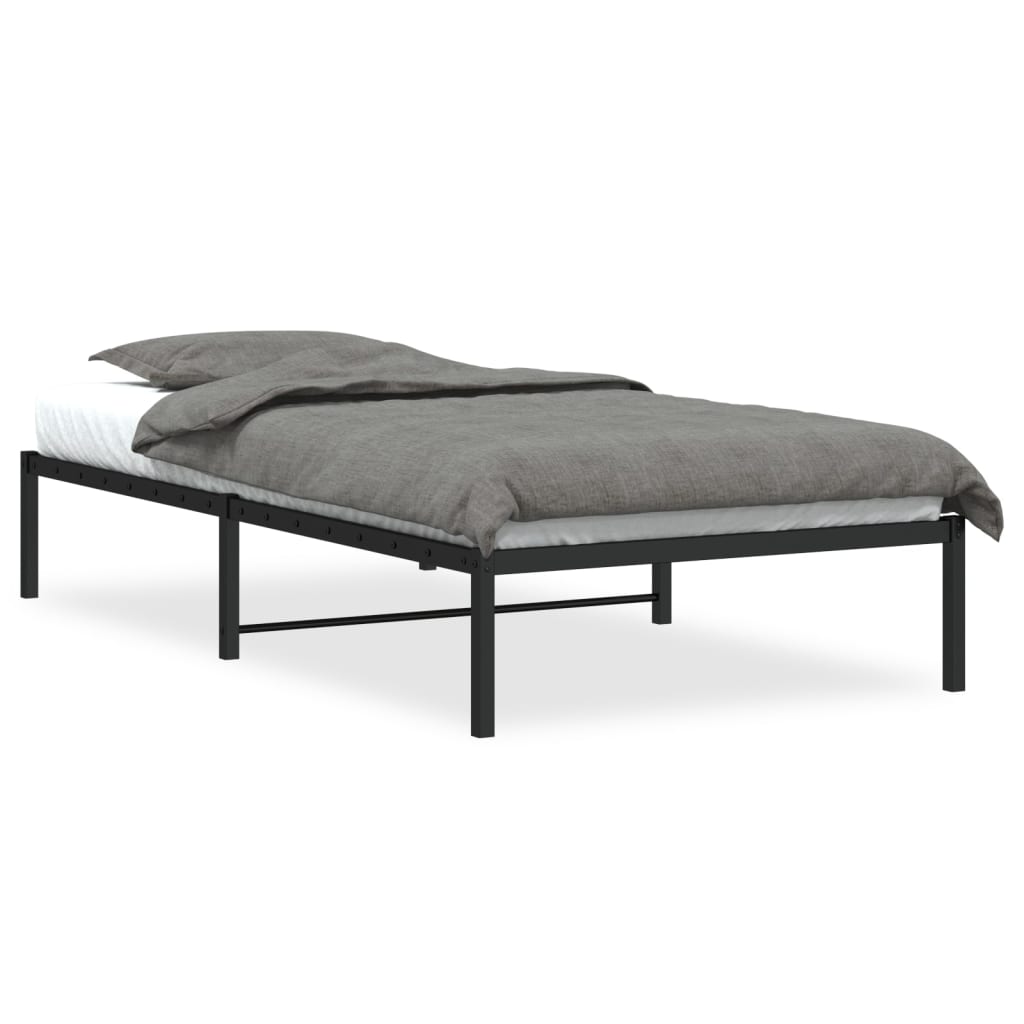 Bettgestell Metall Schwarz 75x190 cm