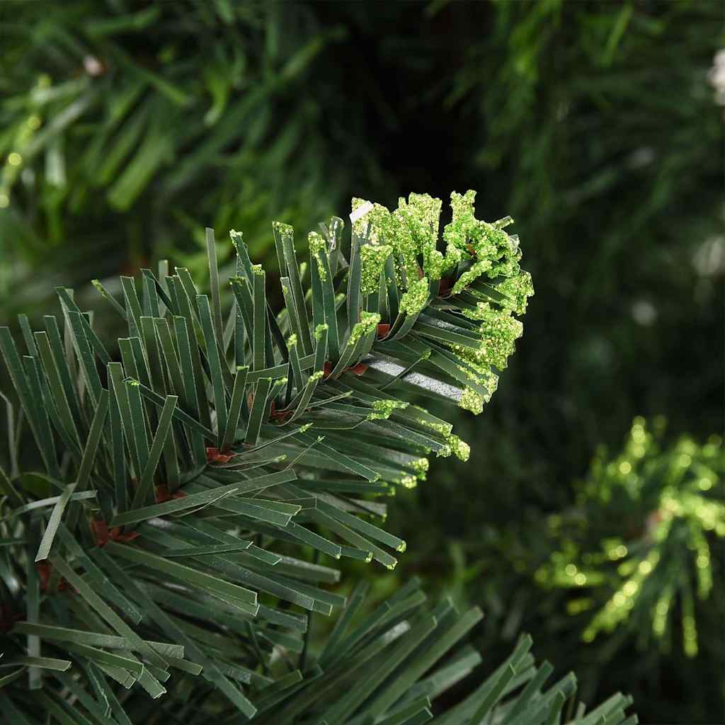 Künstlicher Weihnachtsbaum mit Beleuchtung & Kugeln Grün 180 cm