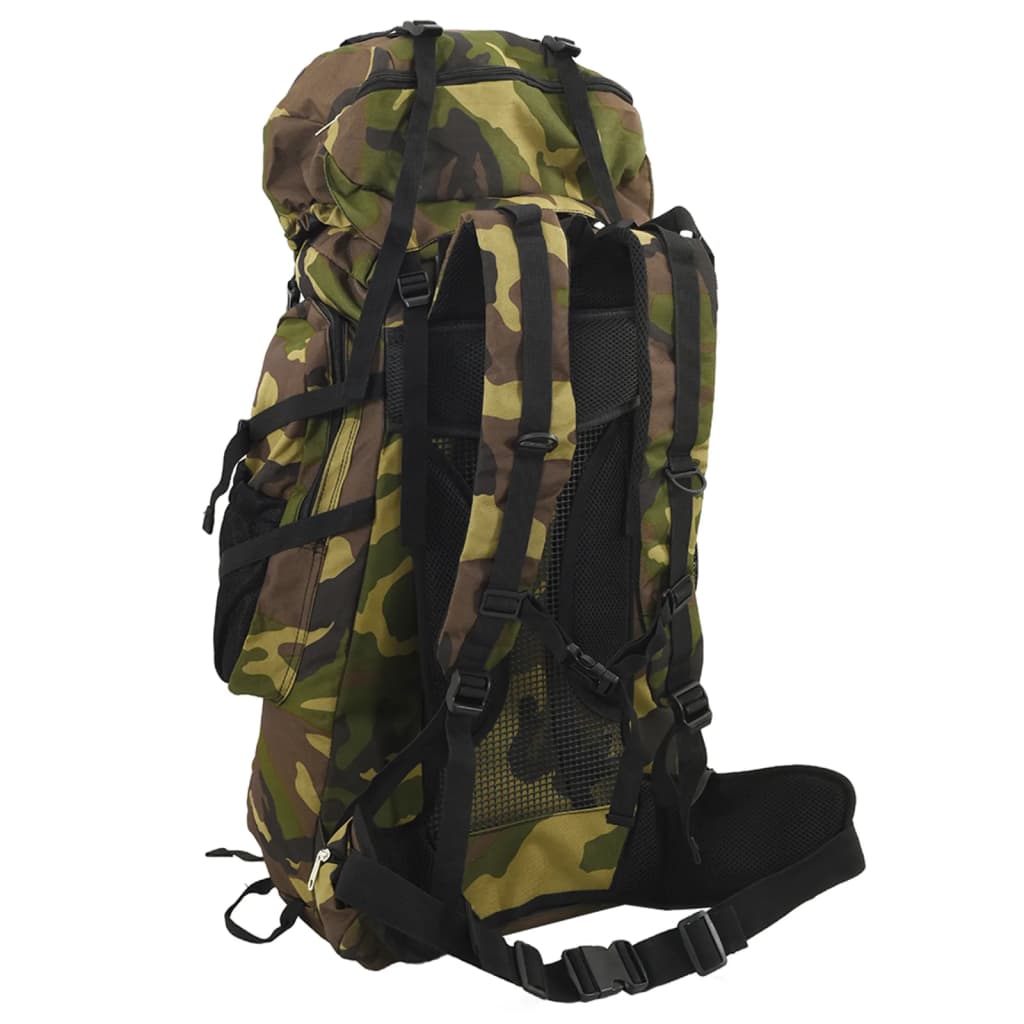 Wanderrucksack Schwarz 60 L Oxford-Gewebe