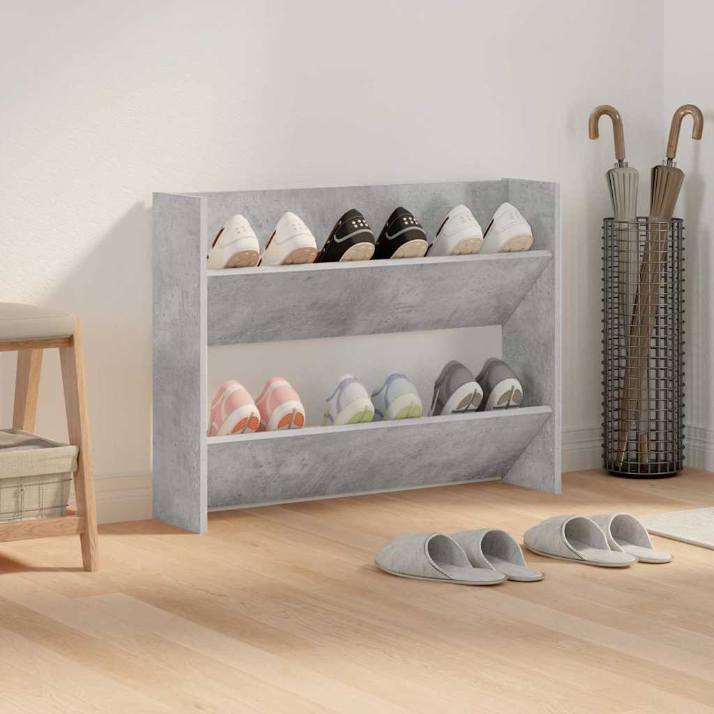 Wand-Schuhschränke 4 Stk. Weiß 60x18x60 cm Holzwerkstoff
