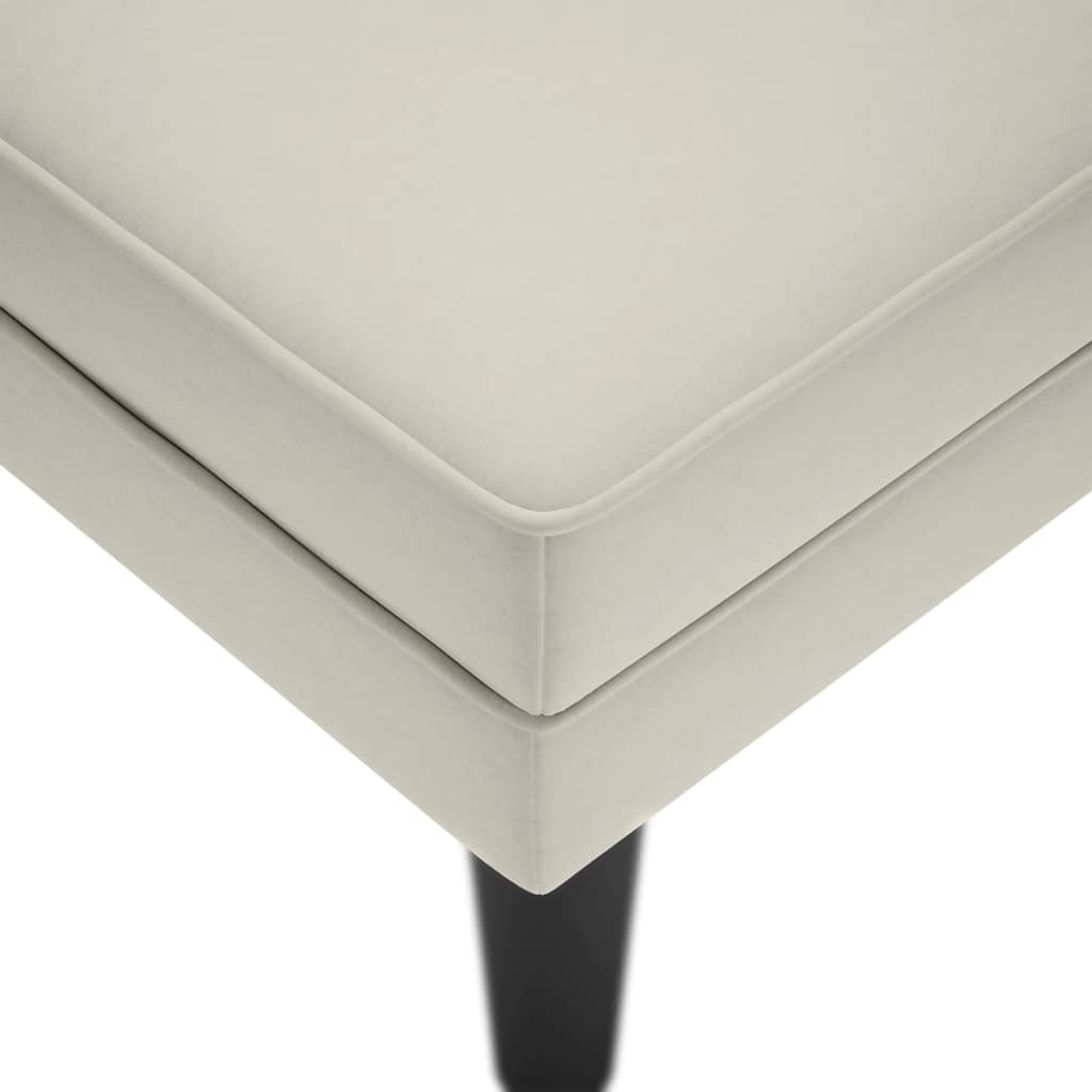 Chaiselongue mit Kissen und Rechter Armlehne Blau Samt