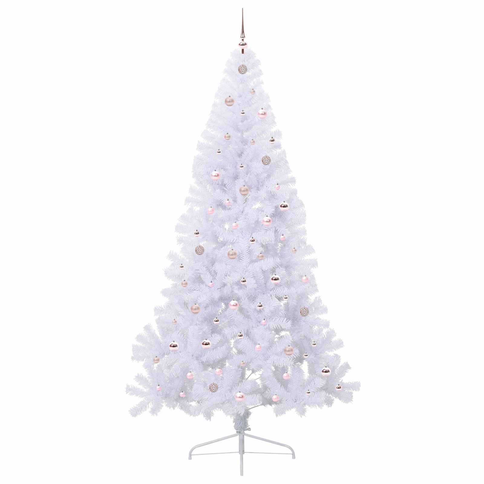 Künstlicher Weihnachtsbaum Weiß 240 cm PVC und Stahl