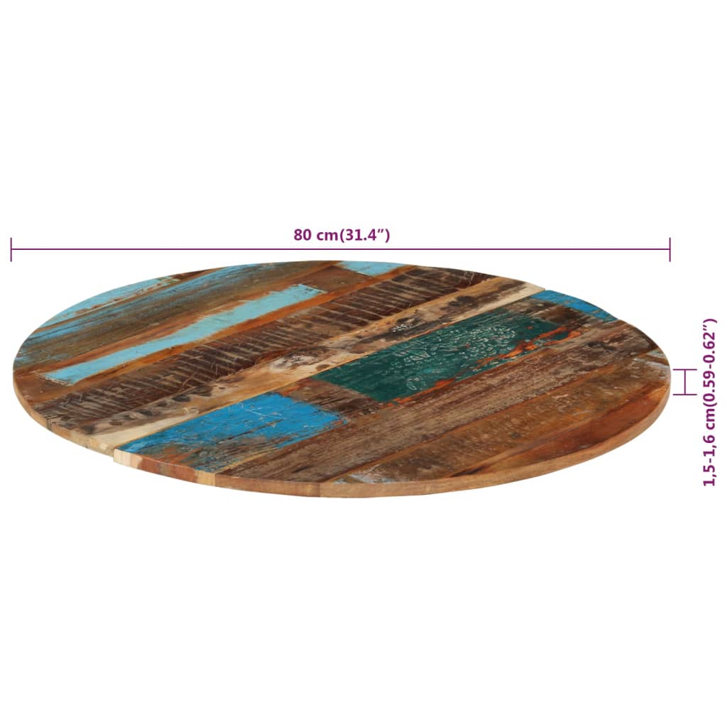 Tischplatte Massivholz Akazie Rund 15-16 mm 40 cm