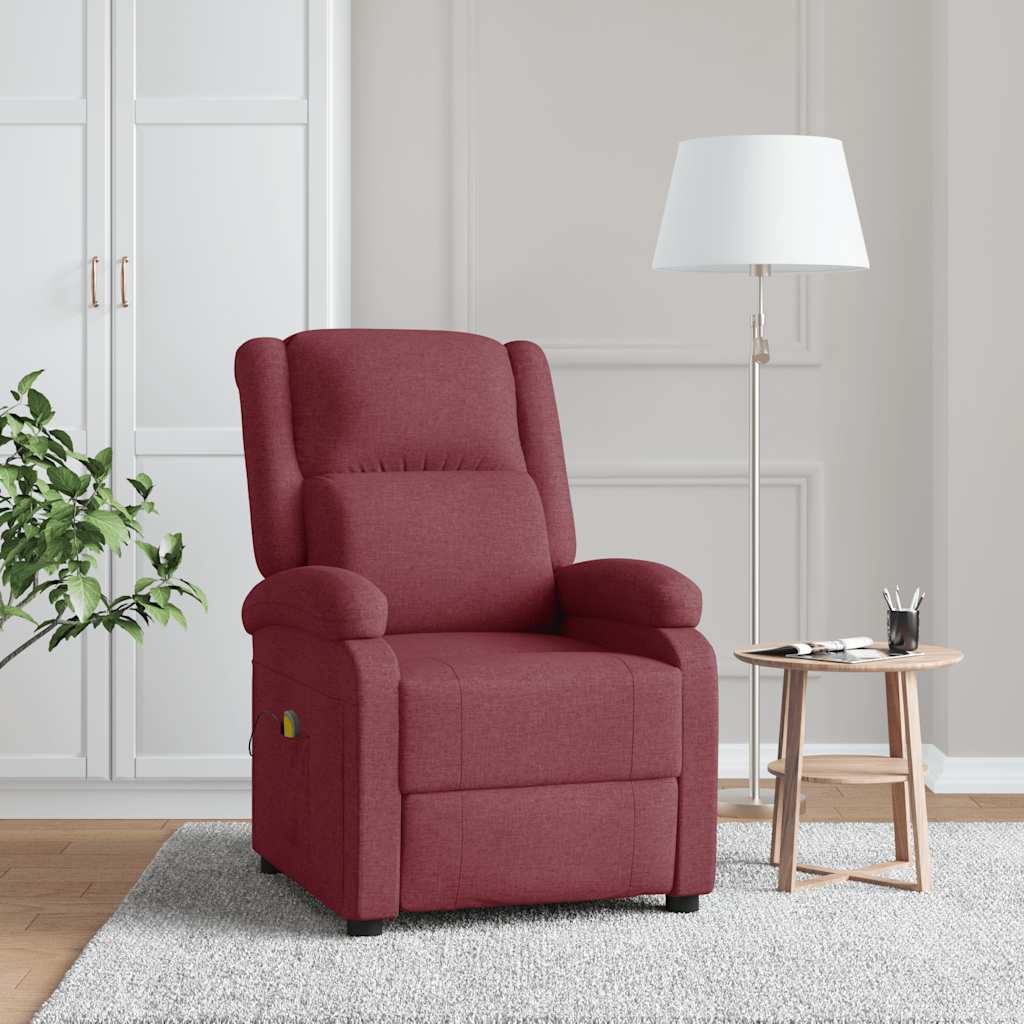Massagesessel Hellgrau Stoff