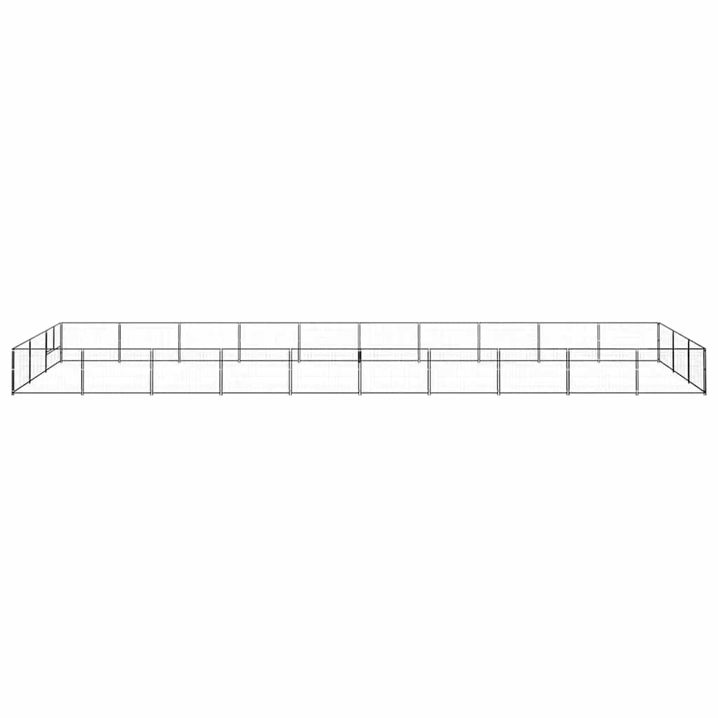 Hundezwinger Schwarz 4 m² Stahl