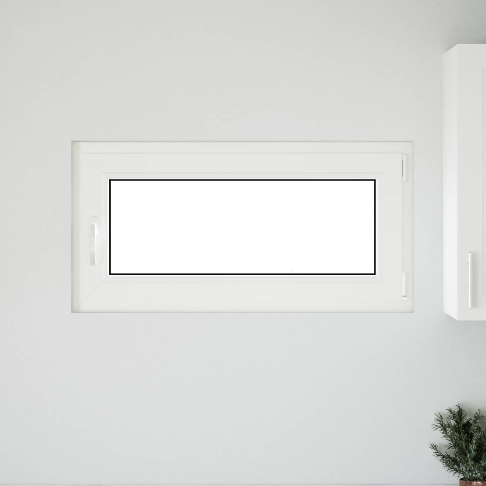 Kellerfenster RISOR 50 x 50 cm PVC und Glas Weiß