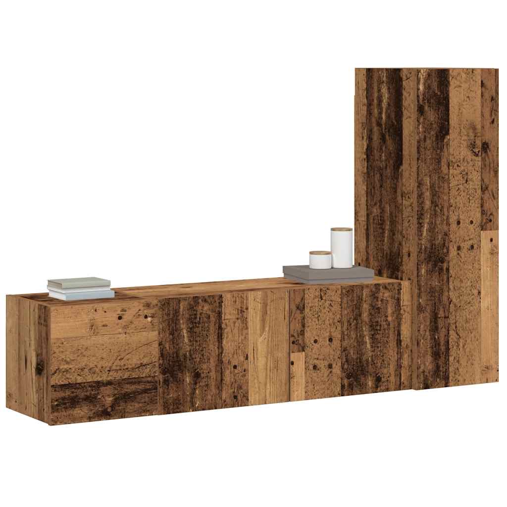 5-tlg. TV-Schrank-Set Weiß Holzwerkstoff