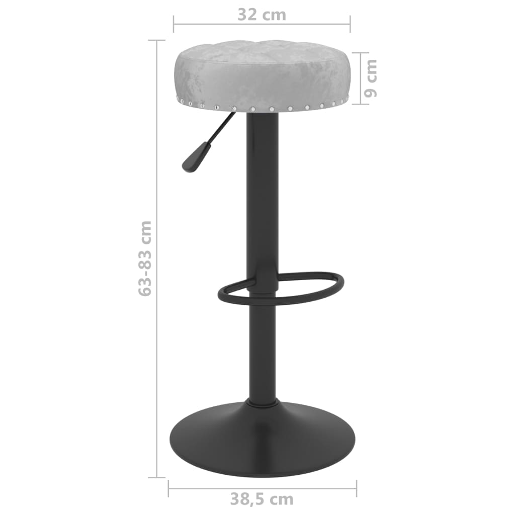 Barhocker 2 Stk. Creme Samt