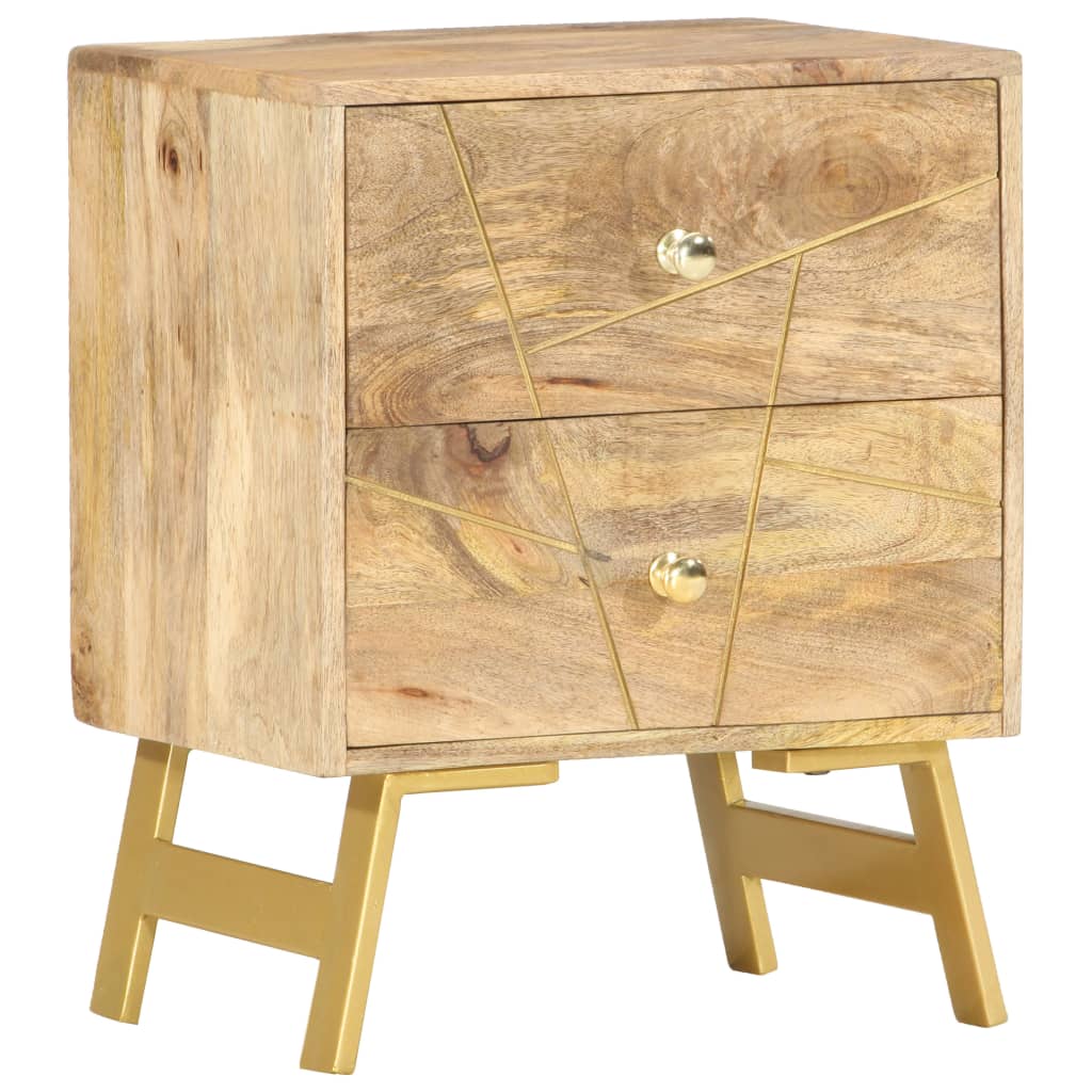 Nachttisch 40x30x50 cm Massivholz Mango