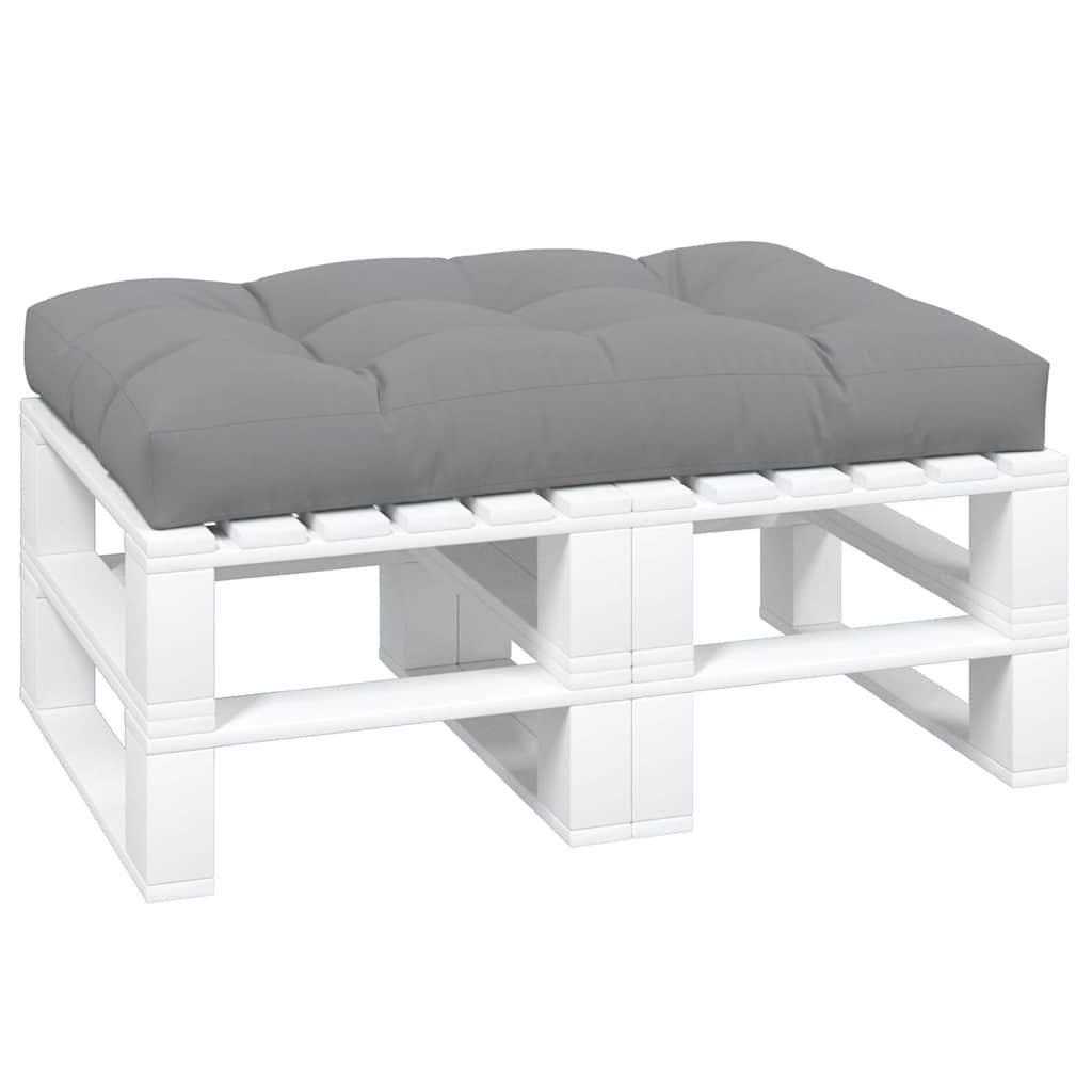 Palettenkissen 50x50x12 cm Grau Stoff