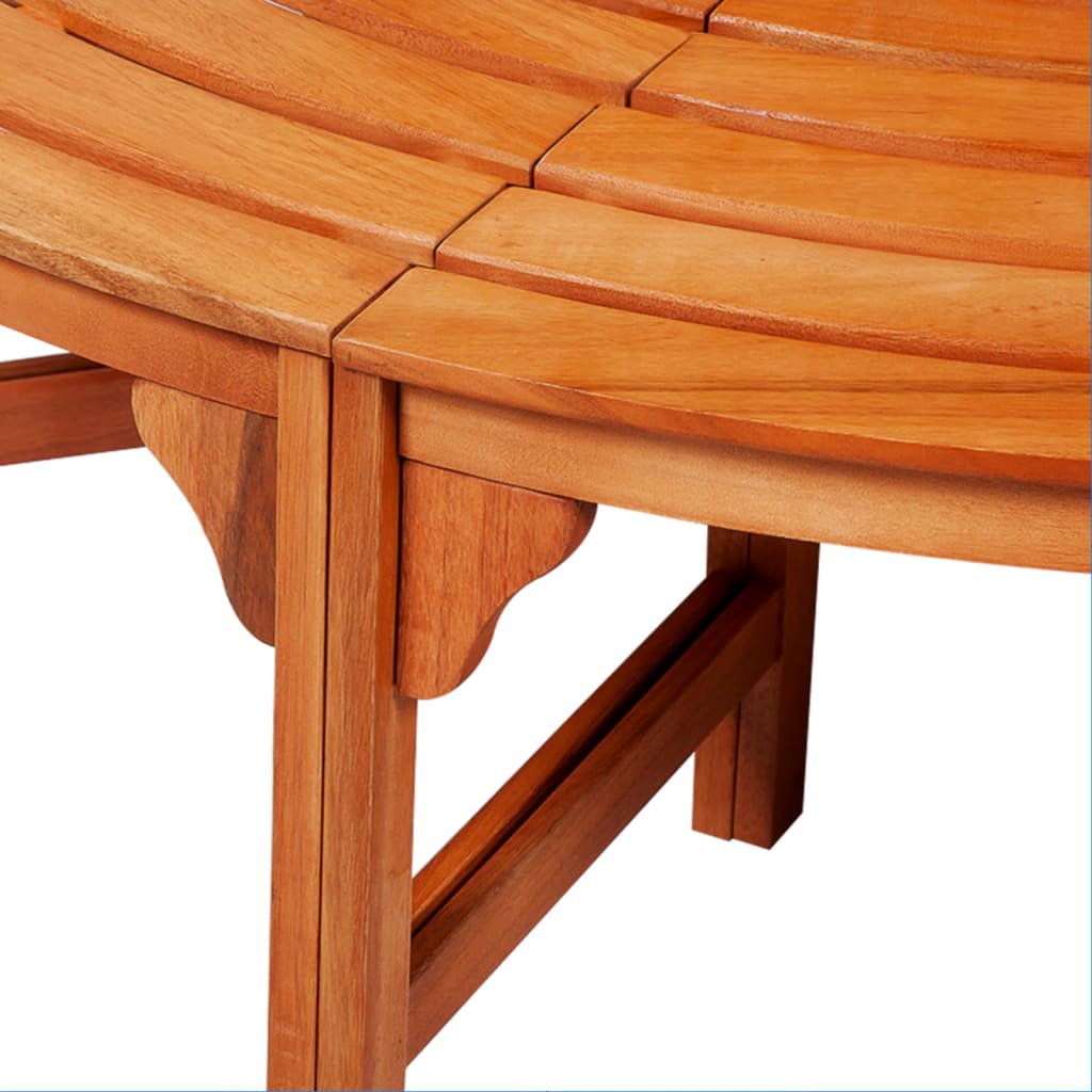 Baumbank Rund Ø208 cm Massivholz Eukalyptus