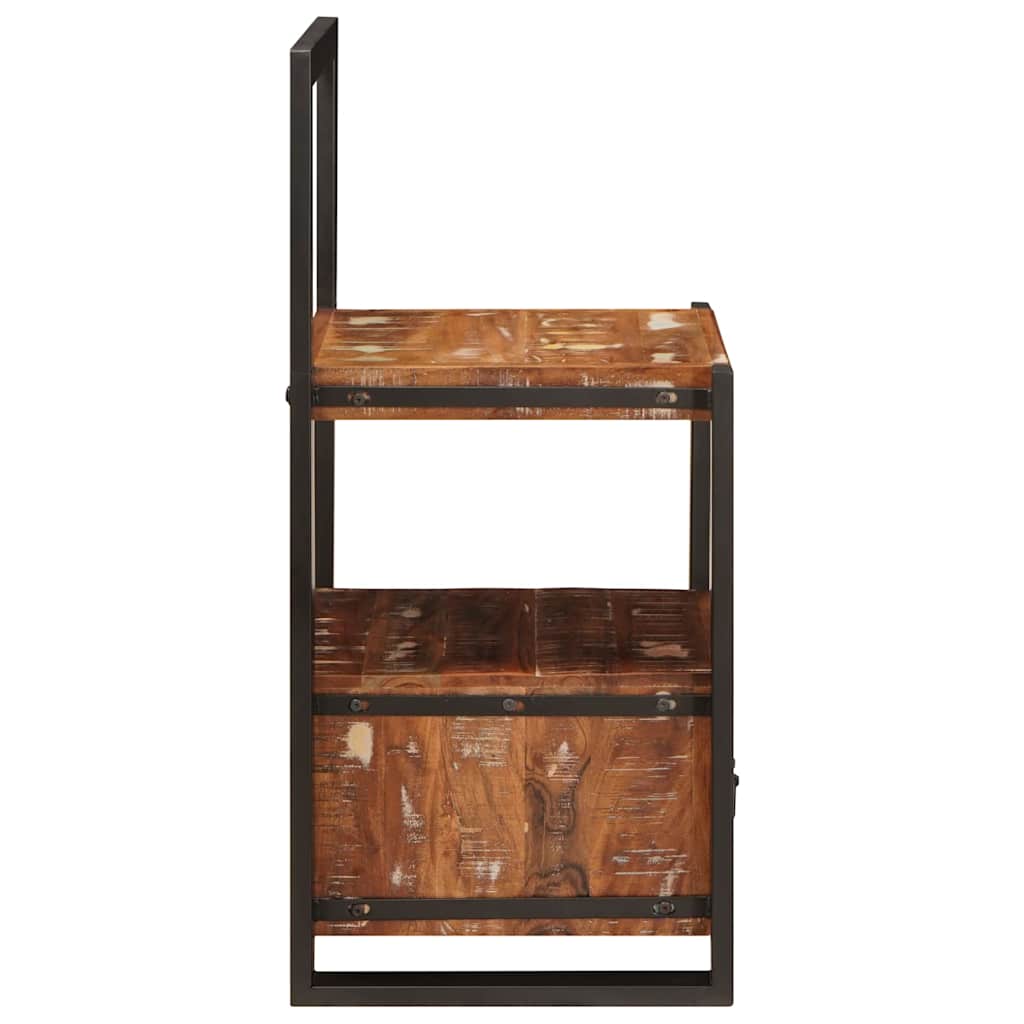 Ankleidehaken mit Regal Braun 40 x 40 x 90 cm Massivholz Mango