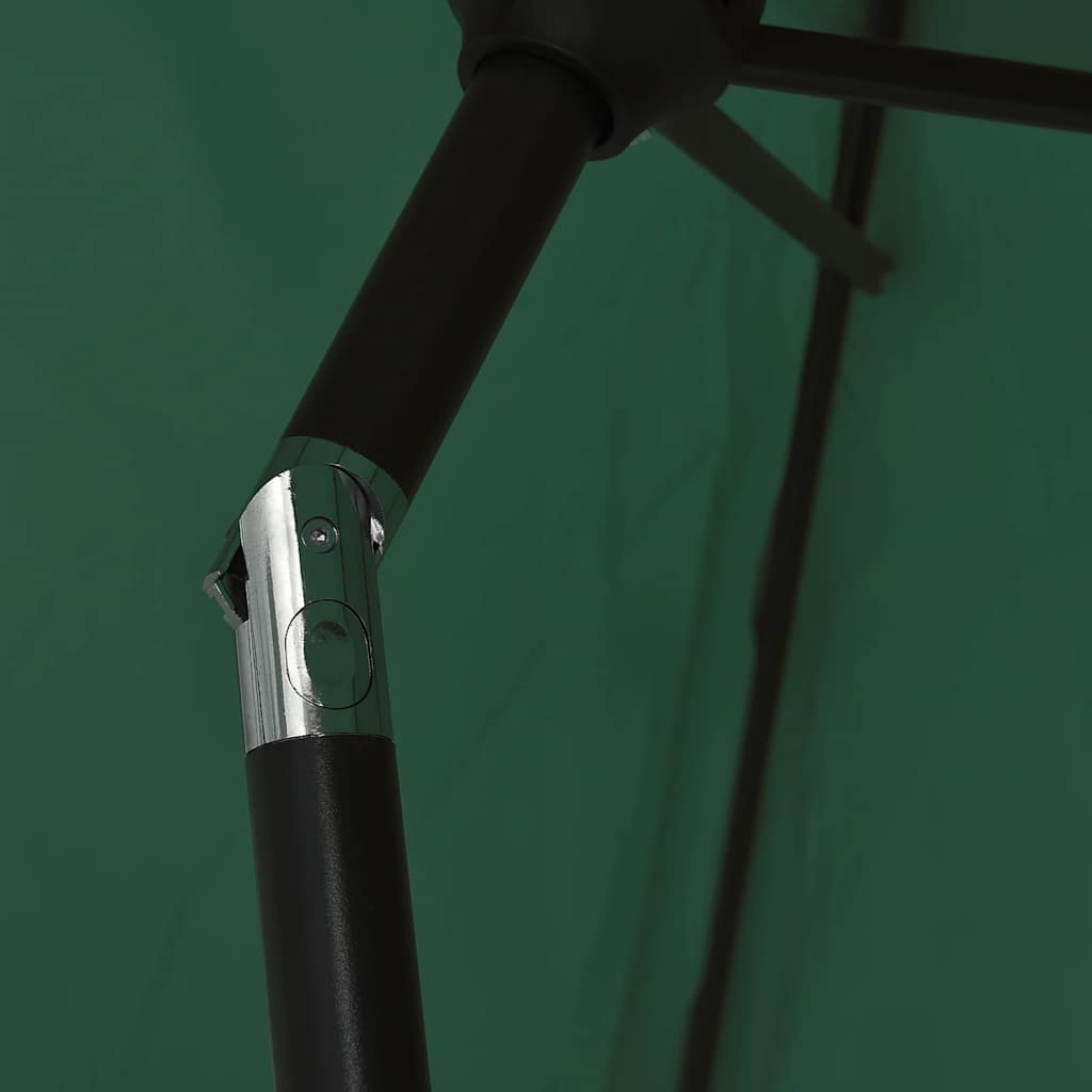 Sonnenschirm mit LED-Beleuchtung Stahl-Mast 300 cm Bordeauxrot