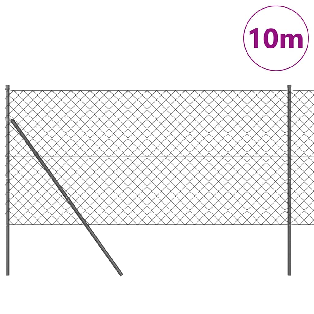 Outdoor Kettenglied-Zaun Erdfixierung 10 x 0,4 m Grün Netz