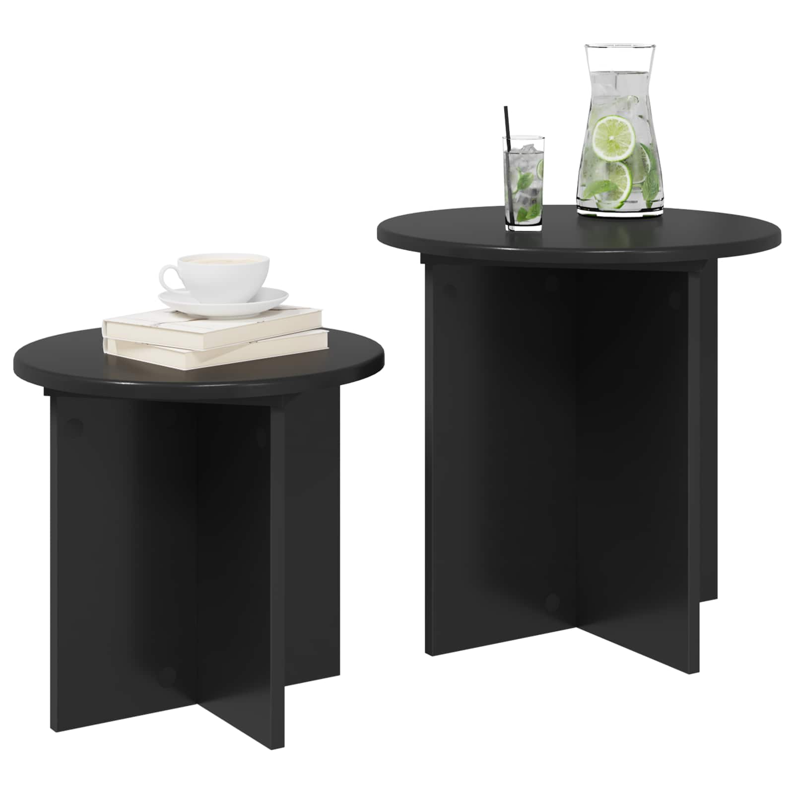 Beistelltisch-Set mit Speicher 2 pcs Holzwerkstoff