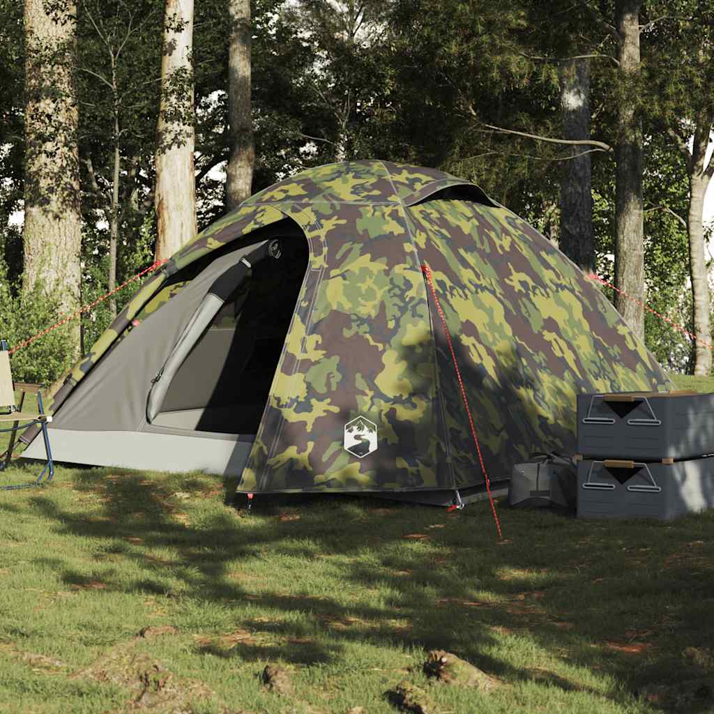 Kuppel-Campingzelt 2 Personen Olivgrün Wasserdicht
