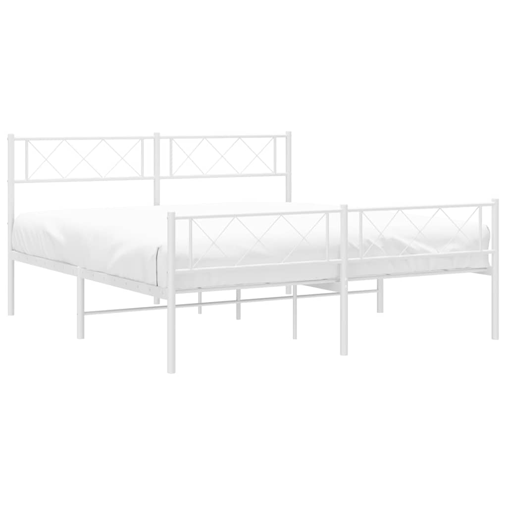 Bettgestell mit Kopfteil Metall Schwarz 100x190 cm