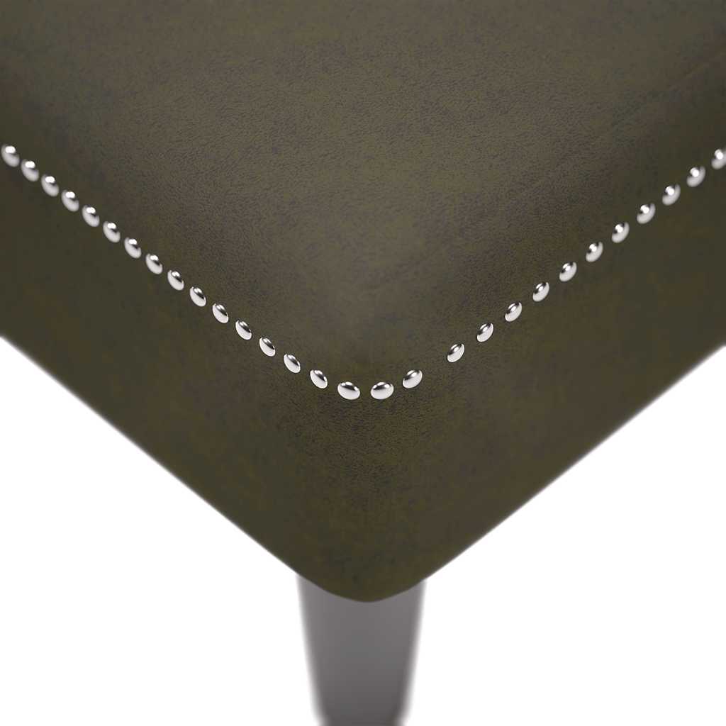 Chaiselongue mit Kissen und Rechter Armlehne Braun Kunstleder
