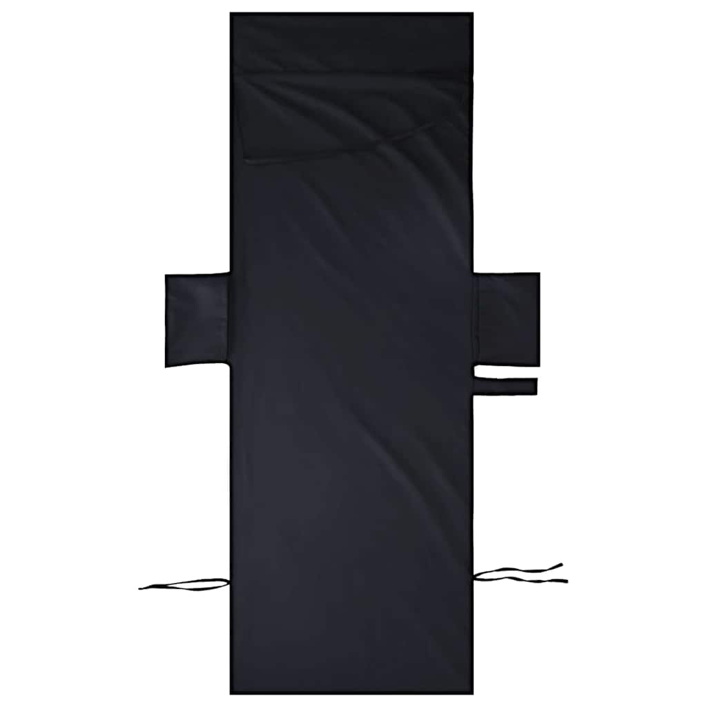 Sonnenliege-Tücher 2 pcs Schwarz 210 x 75 cm
