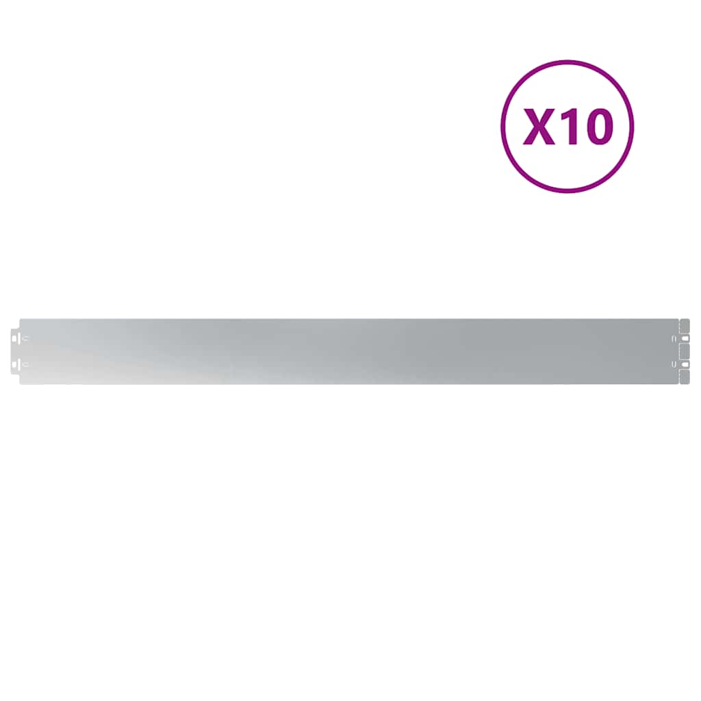 Raseneinfassung 10 pcs 10 x 103 cm Wetterfeststahl Rostig