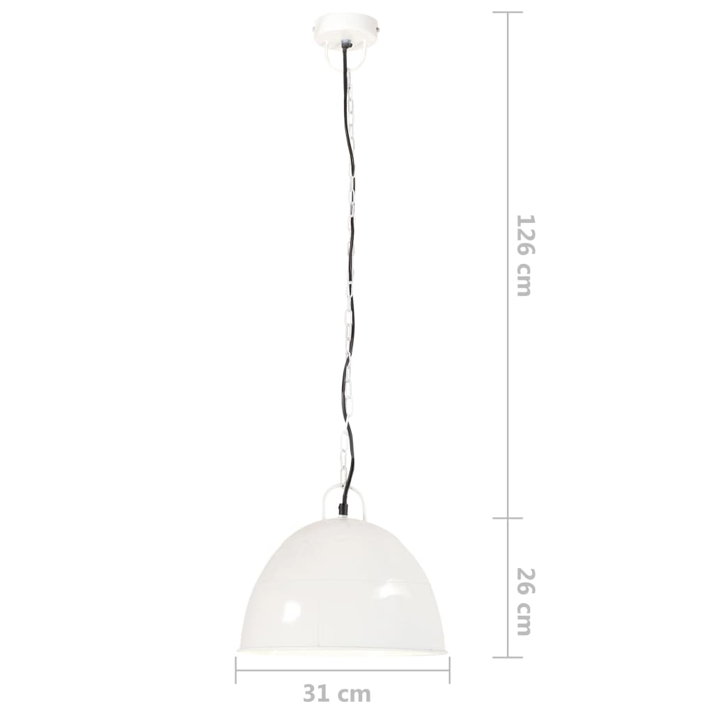 Hängelampe Vintage Industriestil 25 W Silbern Rund 31 cm E27