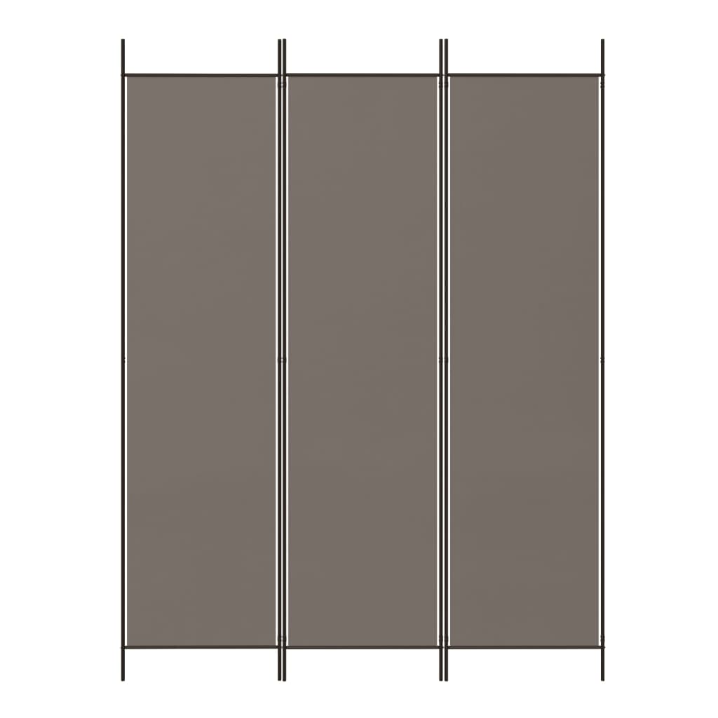 3-tlg. Paravent Schwarz 150x200 cm Stoff