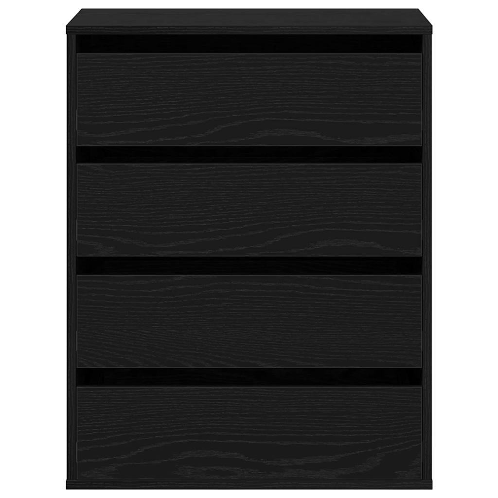 Schubladenschrank Schwarz Eichen-Optik 41 x 40 x 58 cm