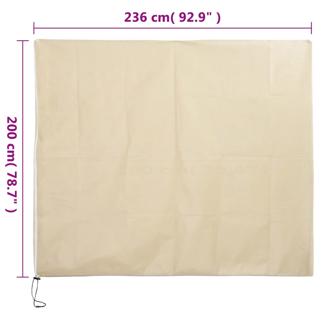 Wintervlies mit Reißverschluss 4 Stk. 70 g/m² 1x1,55 m