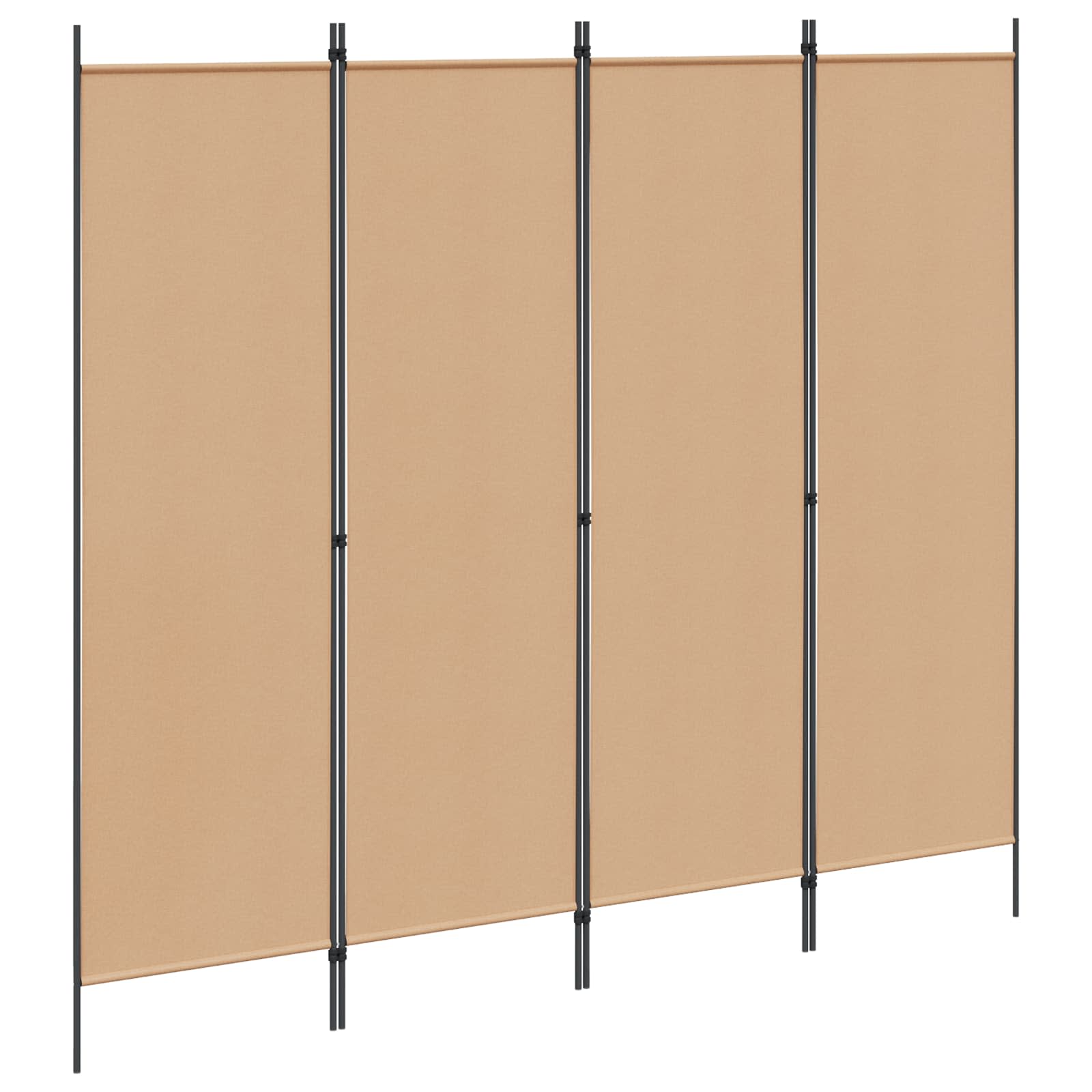 Raumteiler Beige 150 x 180 cm Stoff
