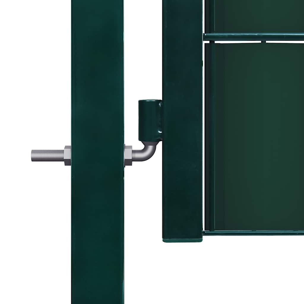 Zauntor aus PVC und Stahl 100 x 81 cm Grün