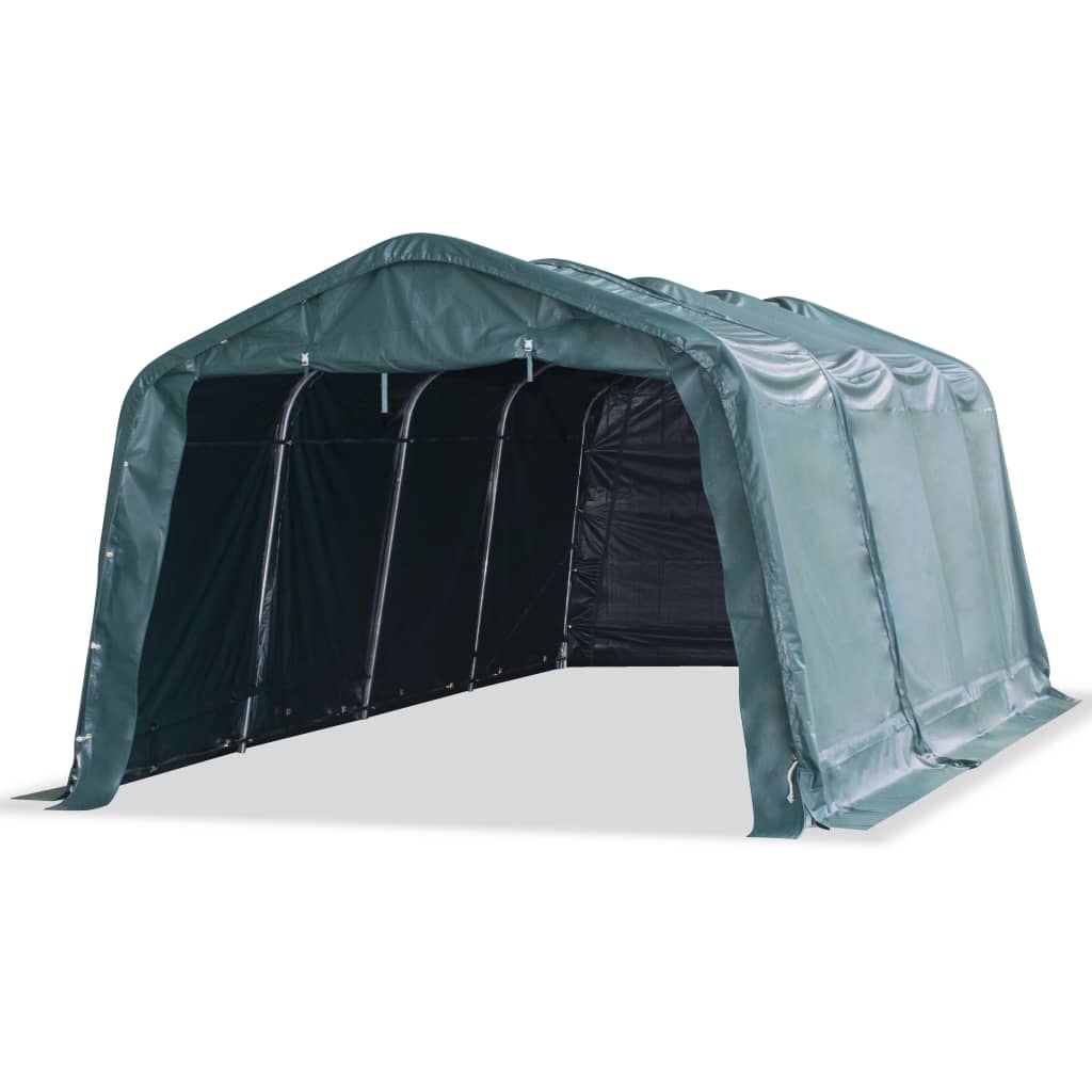 Weidezelt PVC 550 g/m² 3,3×3,2 m Dunkelgrün
