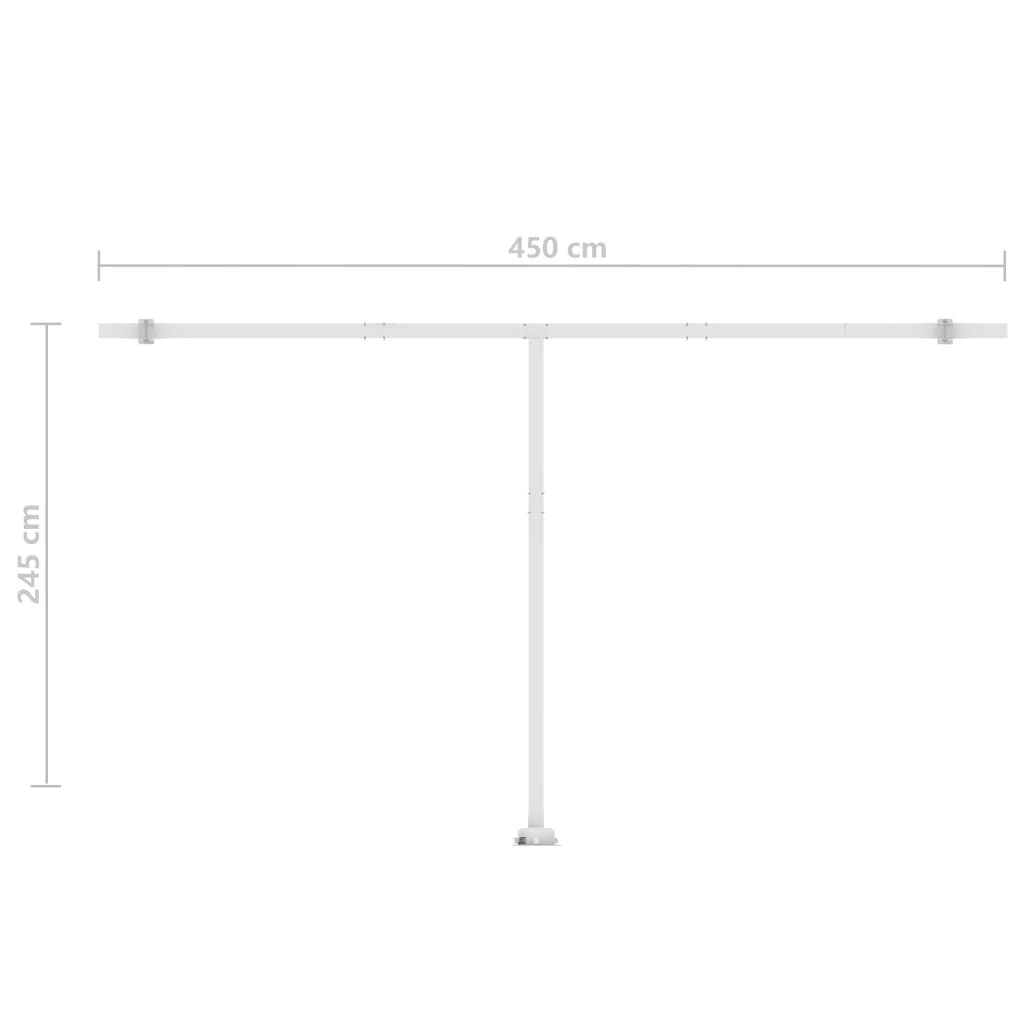 Standmarkise Manuell Einziehbar 300x250 cm Creme