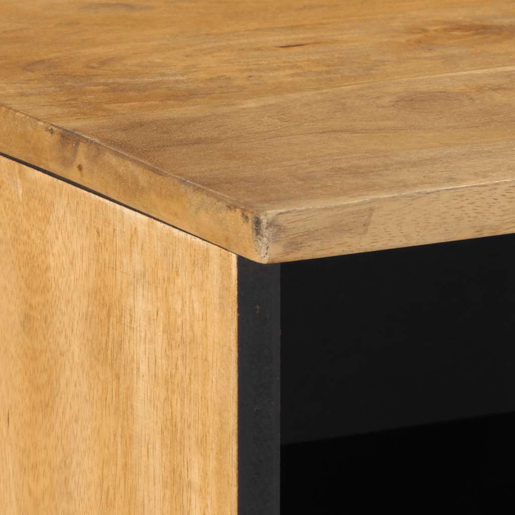 TV-Schränk mit Regal Braun 80 x 33 x 46 cm Massivholz Mango