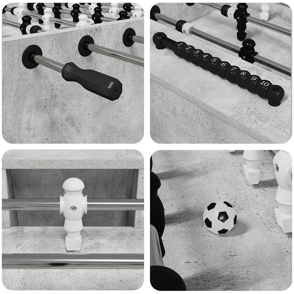 Tischfußballtisch Weiß 146,5 x 74 x 85 cm Holzwerkstoff