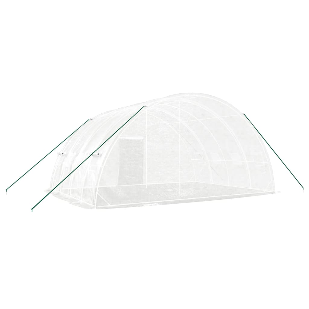 Gewächshaus mit Stahlrahmen Grün 24 m² 6x4x2,85 m