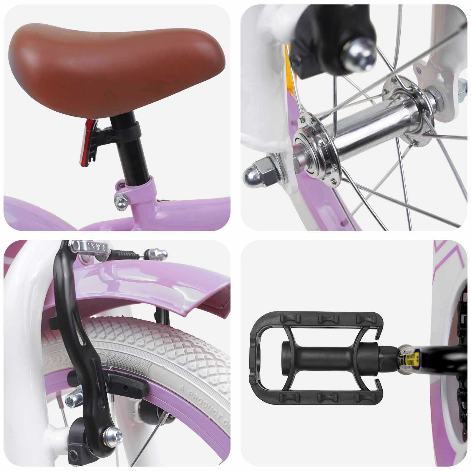 Kinderfahrrad 12 Zoll für 2-4 Jahre alt Rosa