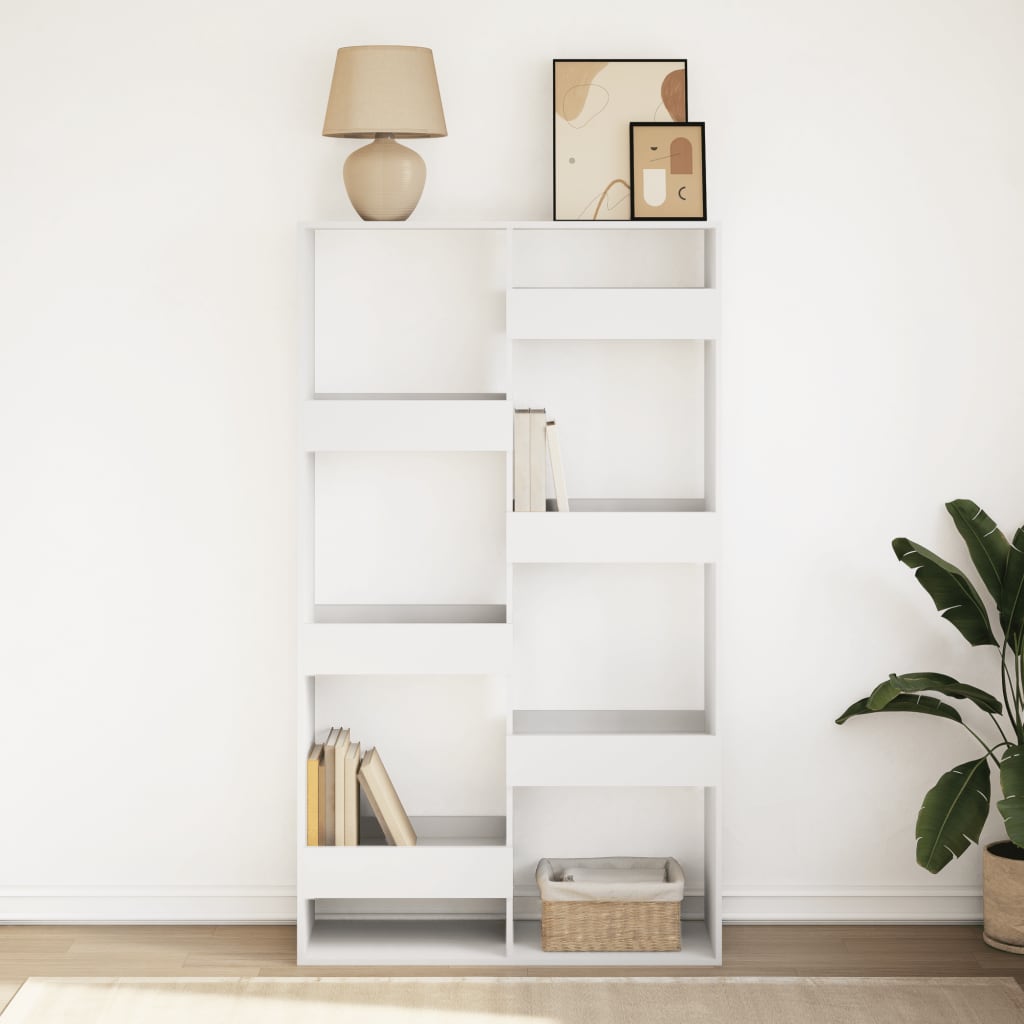 Bücherregal Weiß 100x33x135 cm Holzwerkstoff