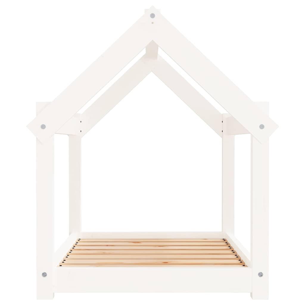 Hundebett Grau 61x50x70 cm Massivholz Kiefer