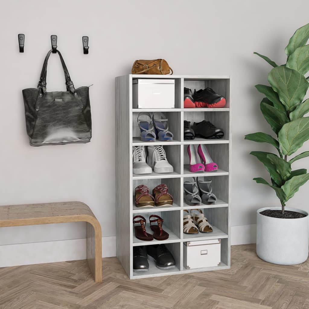 Schuhregal Weiß 54x34x100,5 cm Holzwerkstoff