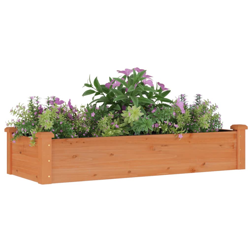 Hochbeet mit Einsatz Grau 120x45x25 cm Massivholz Tanne