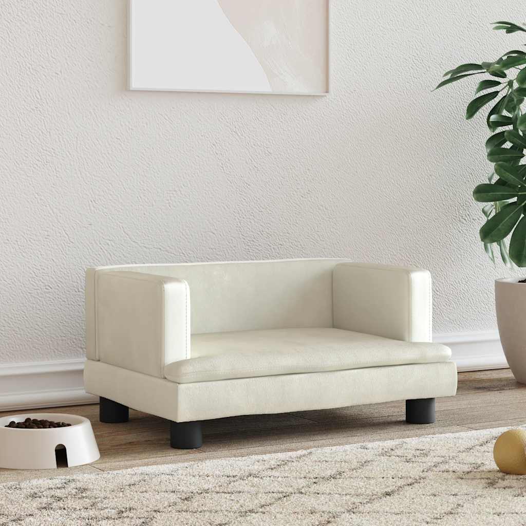 Hundebett Blau 80x45x30 cm Samt