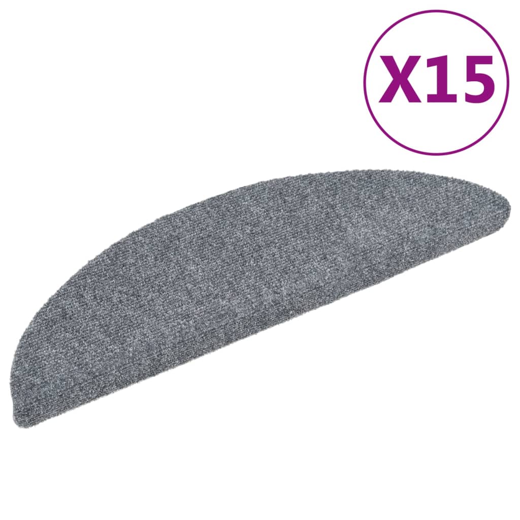 Stufenmatten Selbstklebend 15 Stk. 56x17x3 cm Hellbraun Halbrund