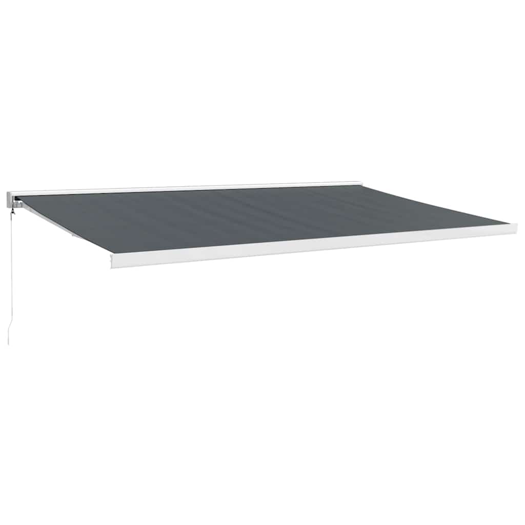 Markise Einziehbar Blau und Weiß 4x3 m Stoff und Aluminium