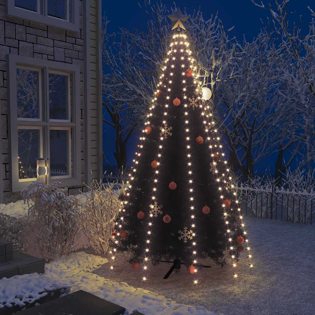 Weihnachtsbaum-Lichternetz mit 180 LEDs Kaltweiß 180 cm